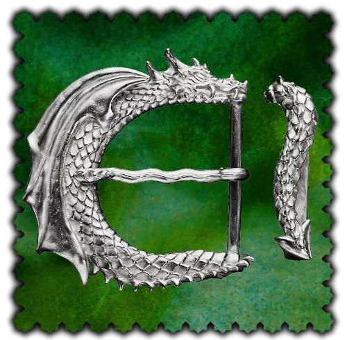 Gürtelschnalle Lindwurm